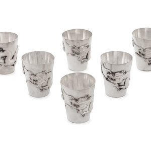 A Set of Six Small Chinese Export