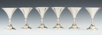 A Set of Six Sterling Silver Danish