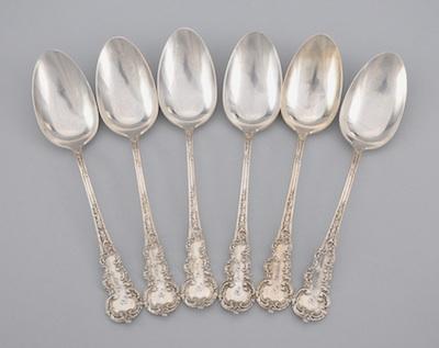 A Set of Six Sterling Silver Spoons