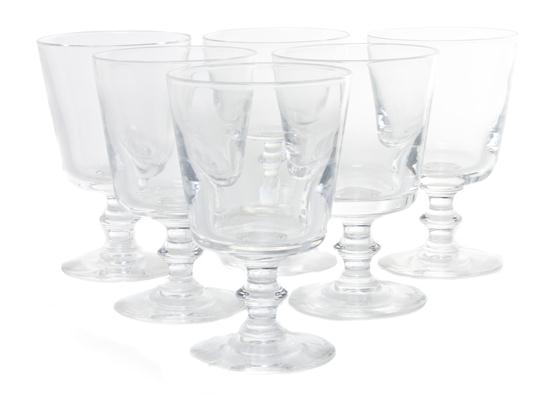 A Set of Six Steuben Glass