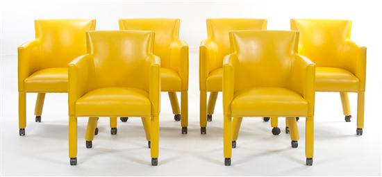 *A Set of Six Upholstered