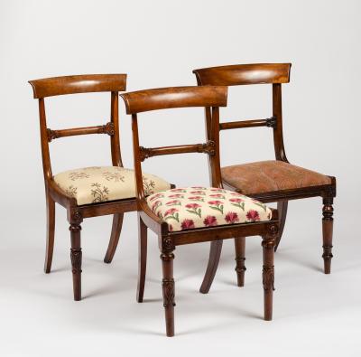A set of six Victorian mahogany bar