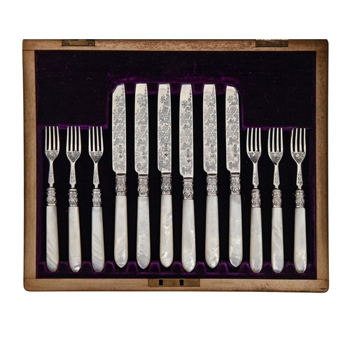 A set of six Victorian mother of