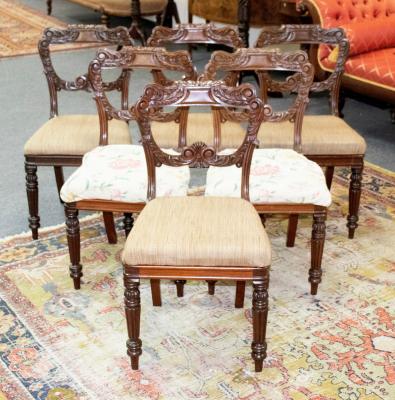 A set of six Victorian dining