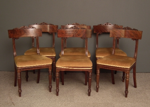 A set of six William IV mahogany