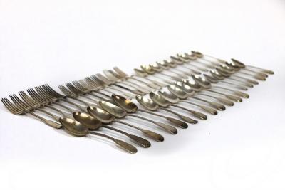 A set of six William IV fiddle