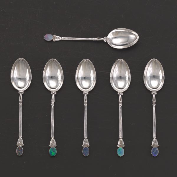 A SET OF STERLING SILVER AND