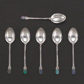 A SET OF STERLING SILVER AND A