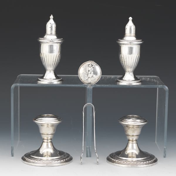 A SET OF STERLING SILVER TABLE