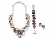 A SET OF STERLING SILVER AND A