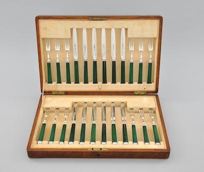 A Set of Sterling Silver Fruit