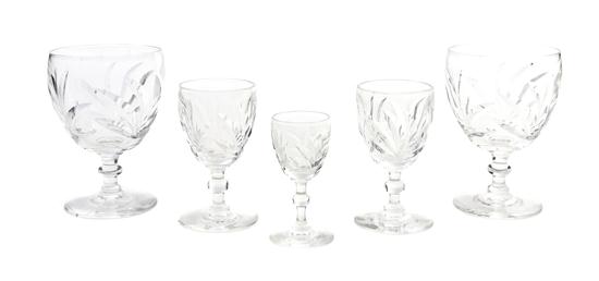 A Set of Steuben Glass Stemware