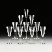 A SET OF TEN BACCARAT CRYSTAL