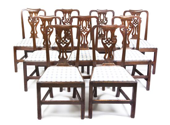 A Set of Ten Chippendale Style
