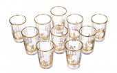 A SET OF TEN CORDIAL GLASSES,