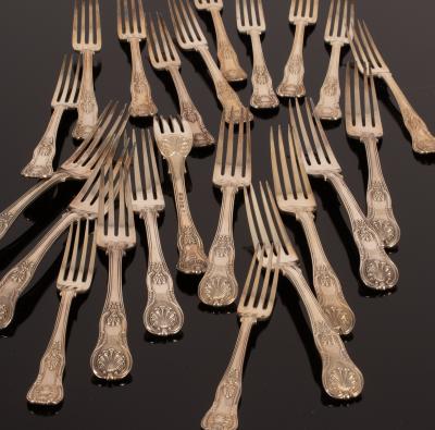 A set of ten George IV King's
