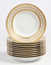 A SET OF TEN LIMOGES (WILLIAM