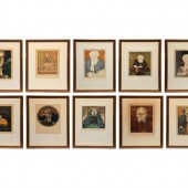 A Set of Ten Lithograph Carica