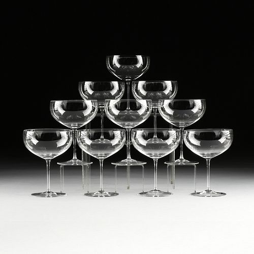 A SET OF TEN LOBMEYR STYLE LARGE