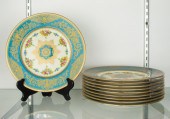 A SET OF TEN MINTON PORCELAIN