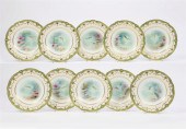 A SET OF TEN MINTONS PORCELAIN