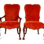 A Set of Ten Walnut Dining Cha