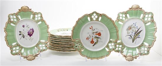 A Set of Thirteen English Porcelain