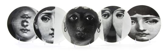 A Set of Thirteen Fornasetti Face