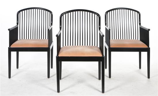 A Set of Three Andover Lacquered