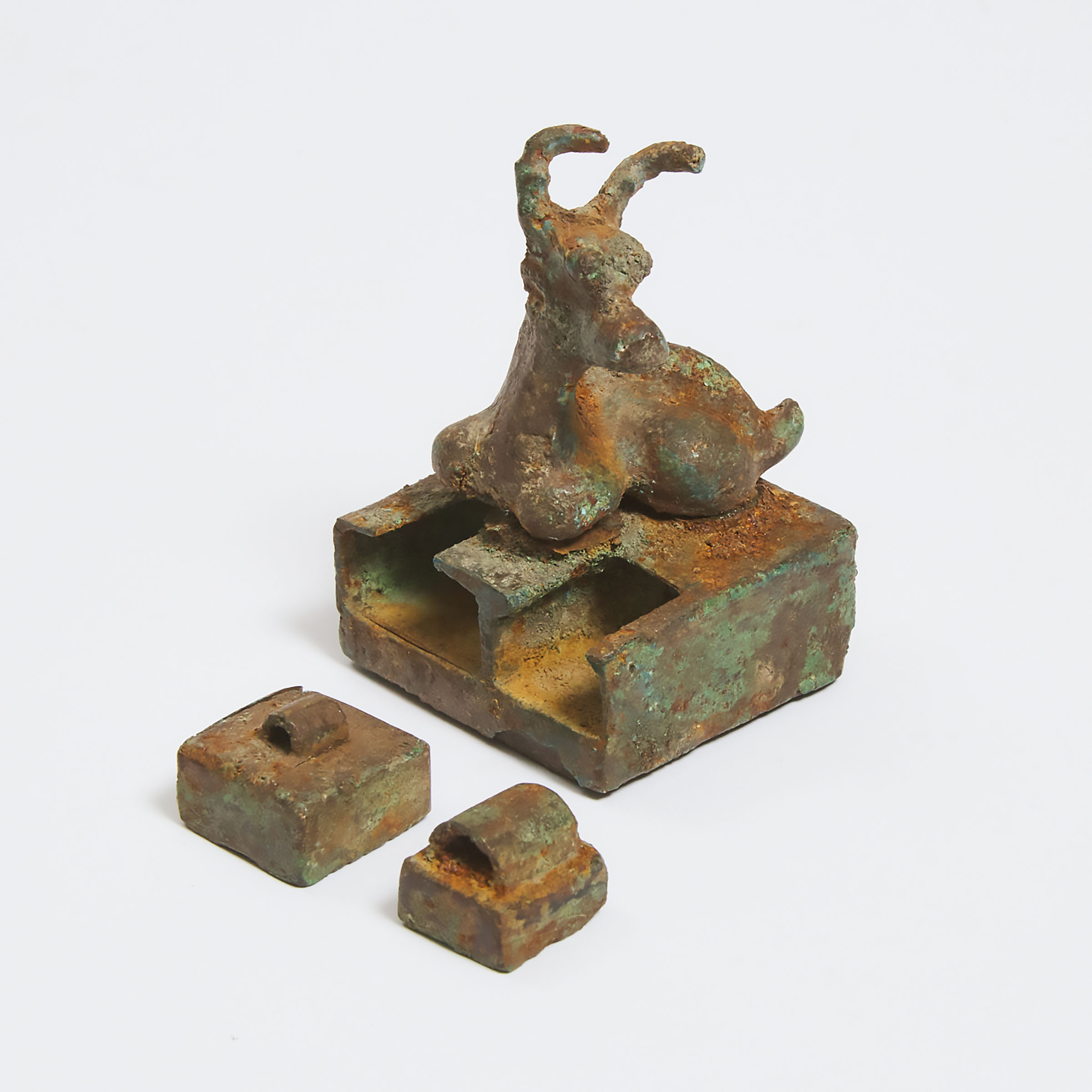 A Set of Three Bronze 'Antelope'