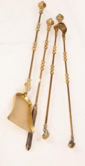 A set of three burnished steel