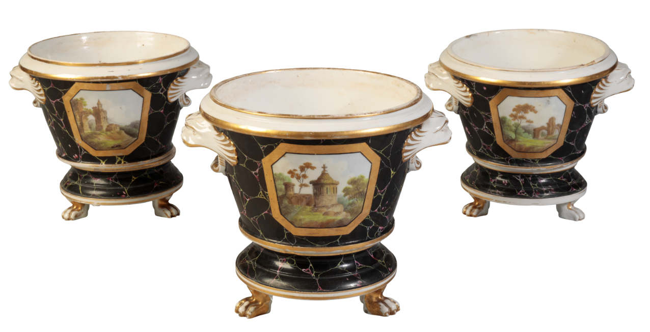A SET OF THREE COALPORT