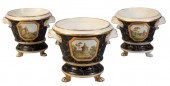 A SET OF THREE COALPORT BUCKET