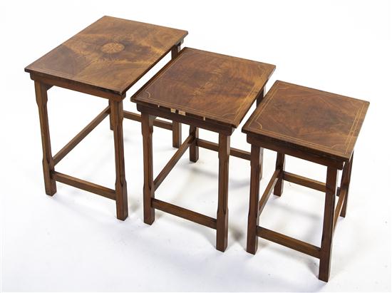 A Set of Three Edwardian Mahogany