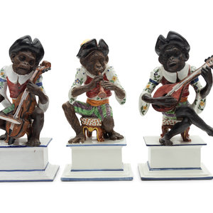 A Set of Three Italian Majolica