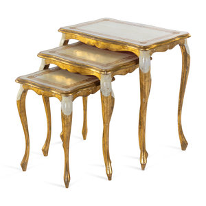 A Set of Three Italian Giltwood