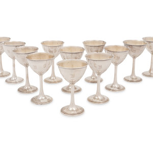A Set of Twelve American Silver