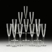 A SET OF TWELVE BACCARAT "DOM
