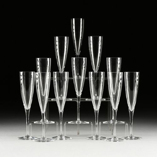 A SET OF TWELVE BACCARAT "DOM