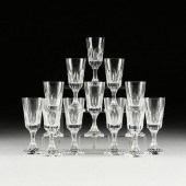 A SET OF TWELVE BACCARAT "D'AS