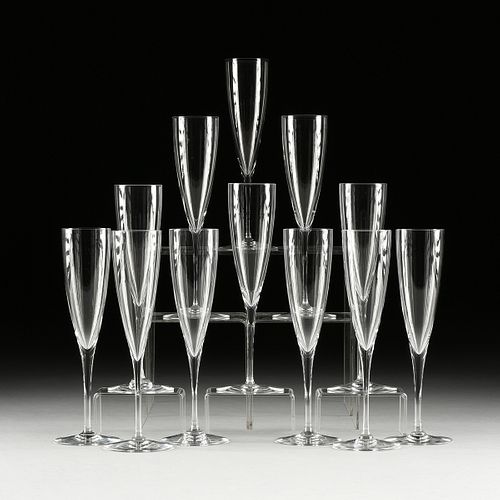 A SET OF TWELVE BACCARAT "DOM