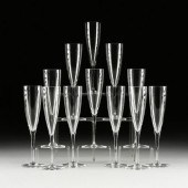 A SET OF TWELVE BACCARAT "DOM