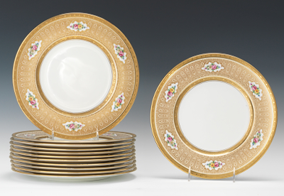 A Set of Twelve Cauldon China