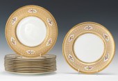 A Set of Twelve Cauldon China