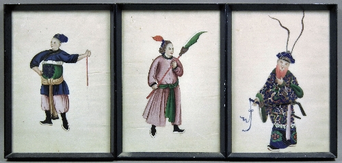 A set of twelve Chinese watercolour