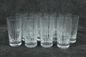 A SET OF TWELVE CRYSTAL HIGHBA