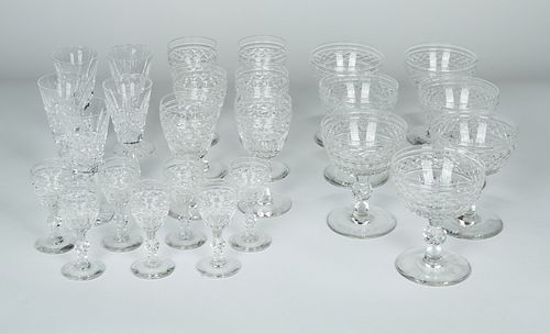 A SET OF TWELVE CUT CRYSTAL