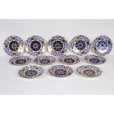 A set of twelve English porcelain