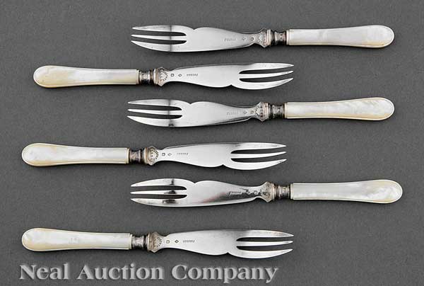 A Set of Twelve French Silver and