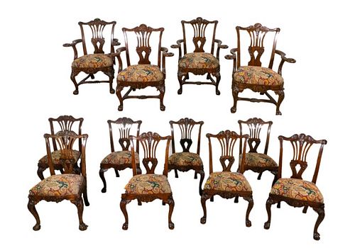 A SET OF TWELVE GEORGE III STYLE